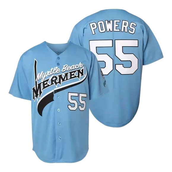 Myrtle Beach Mermen Kenny Powers #55 Baseball Jersey Eastbound & Down - Picture 1 of 7